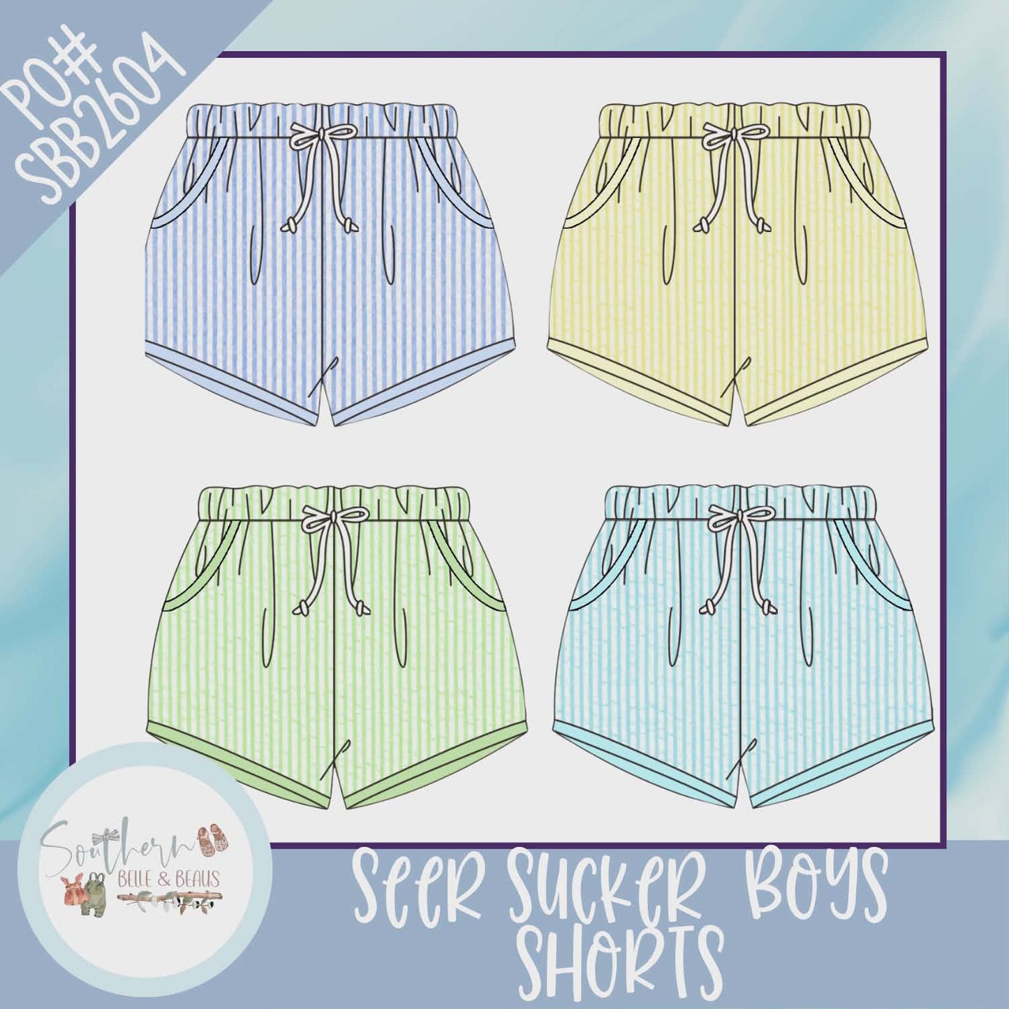 Seer Sucker Boys Shorts SBB2604 2/01/26 B