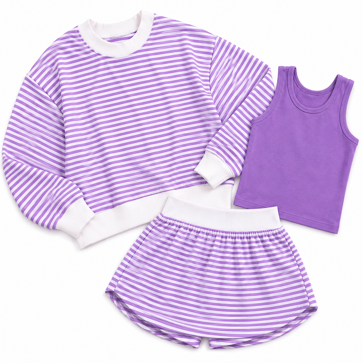 Mommy 3 Piece Striped Comfy Set | SBB2623