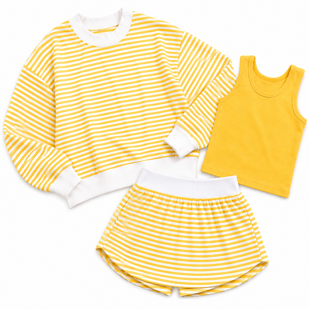 Girls 3 Piece Striped Comfy Set | SBB2623