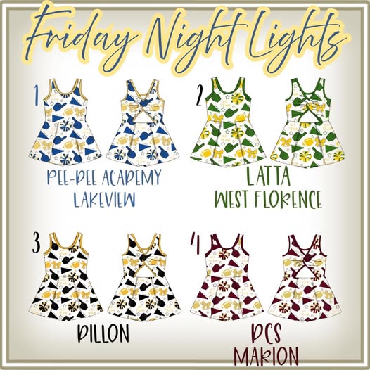 Friday Night Lights Skeeter Dresses PO #24 6/22/25  R