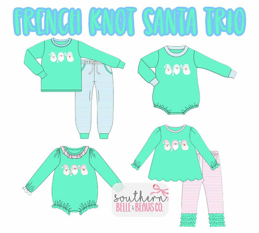 French Knot Santa Trio Collection PO#25 6/29/25 B