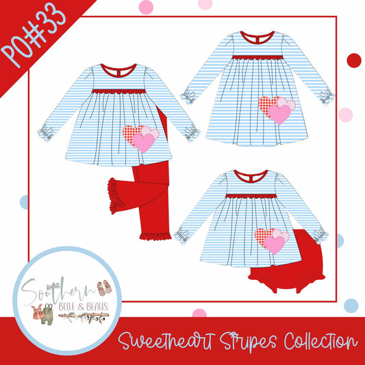 Sweetheart Stripes Collection PO#33 8/24/25 B