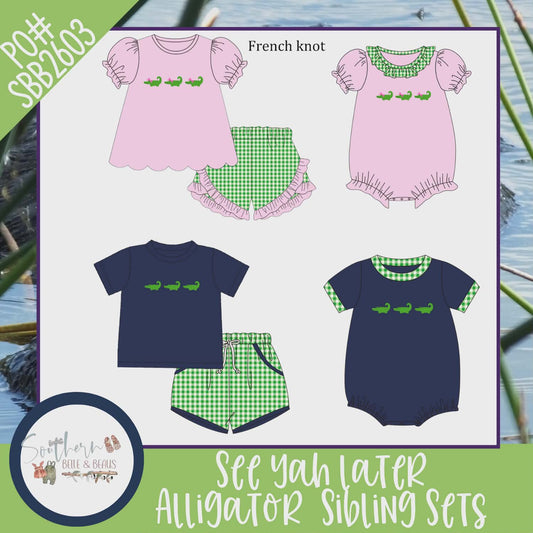 See Yah Later Alligator  Sibling  Sets  SBB2603 1/25/26