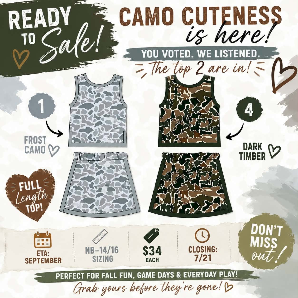 Camo Cuteness SBB2625 7/11/26
