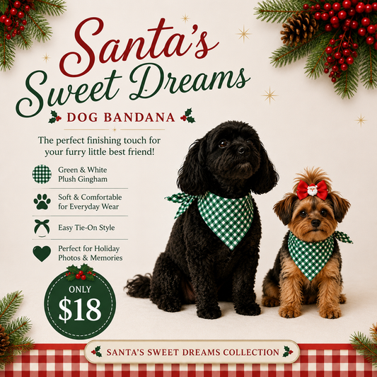Santa's Sweet Dreams Dog Bandana | Pre-Order