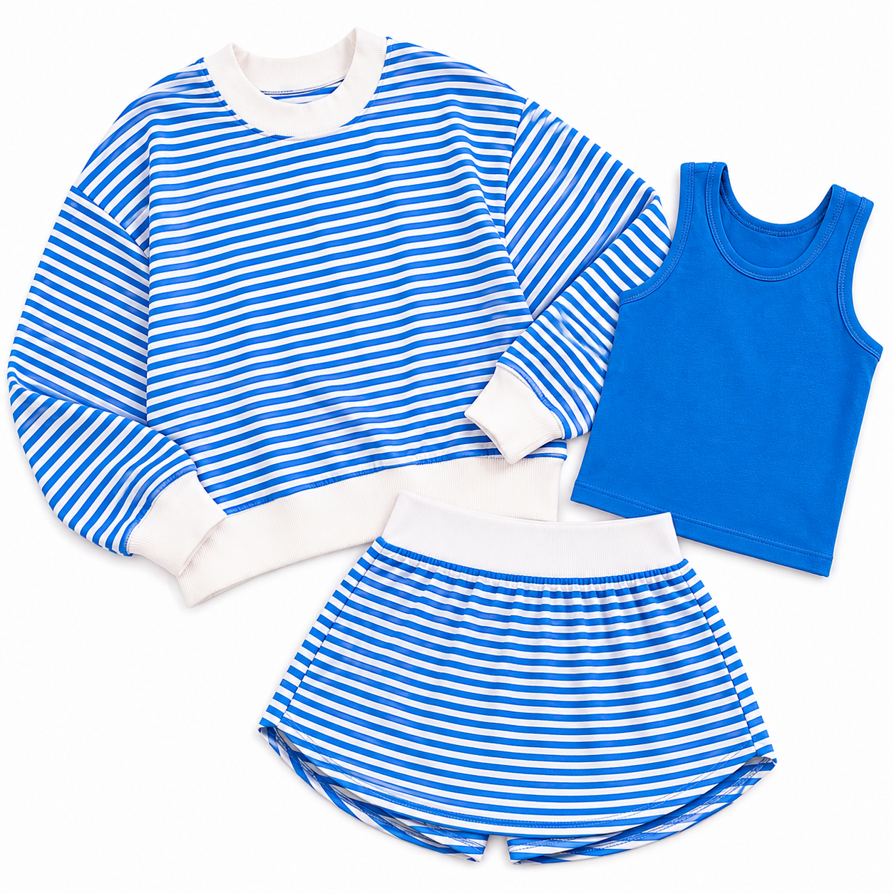 Girls 3 Piece Striped Comfy Set | SBB2623