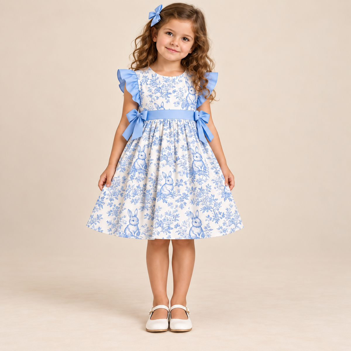 Bluebell Bunnies Dress – Easter 2027 preorder model mockup