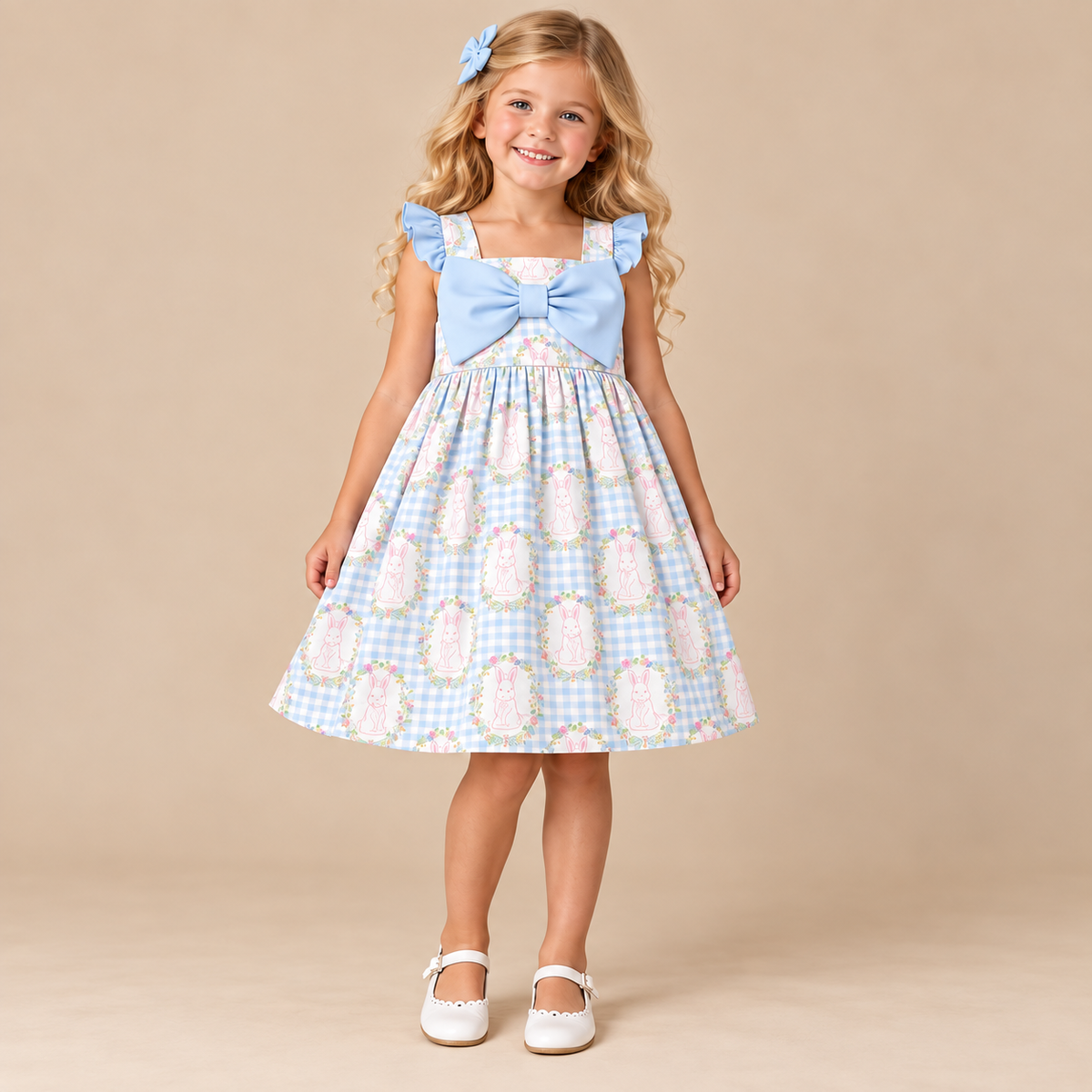 Bows & Bunny Kisses Dress – Easter 2027 preorder model mockup