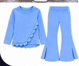 Winter Scallop Girls’ Top & Flare Pants Sets | SBB2633 R