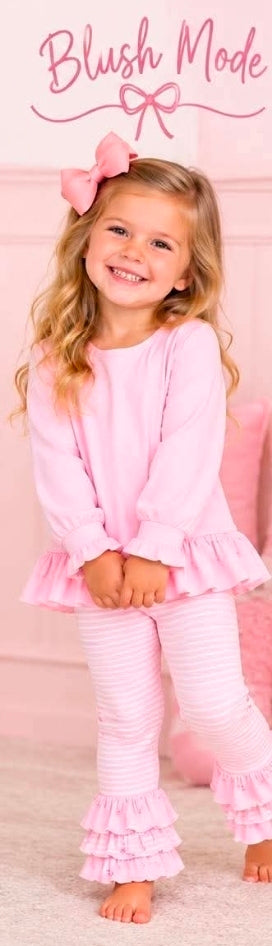 Winter Ruffle Basic Girls’ Top & Pants Sets | SBB2633 B