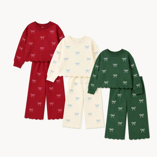 Bow-tiful Girl Holiday Scalloped Sets SBB2627 R