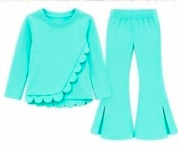 Winter Scallop Girls’ Top & Flare Pants Sets | SBB2633 R