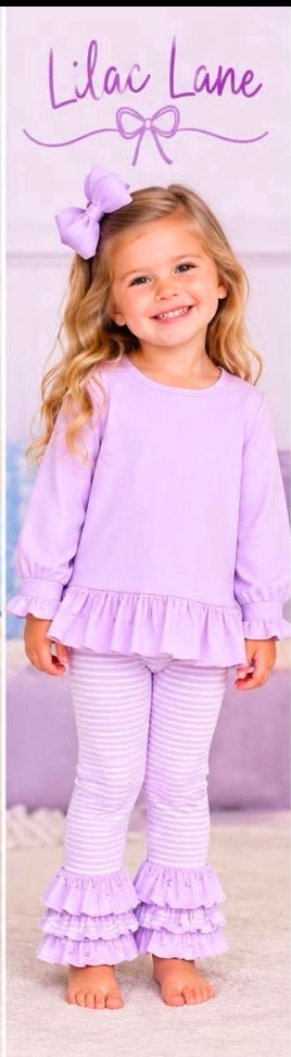 Winter Ruffle Basic Girls’ Top & Pants Sets | SBB2633 B