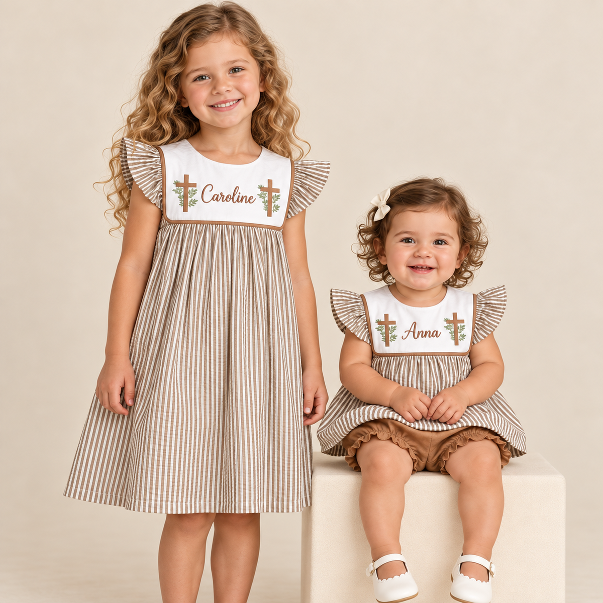 Sunday Blessings Brown Script Name Preview – Easter 2027 preorder model mockup
