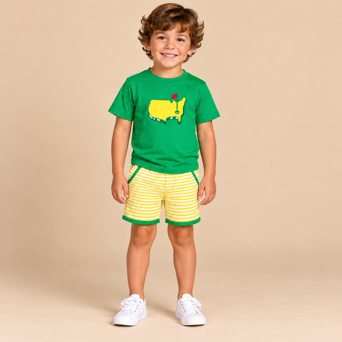 Sweet Tee Time Boys Short Set – Easter 2027 preorder model mockup